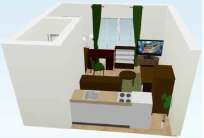 ヴィンテージ部屋で勉強のワンルームレイアウト by interiorCode